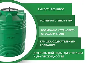 Вертикальная накопительная емкость V-300 (Зеленый) 3