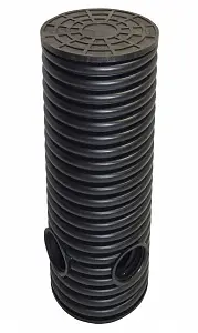 Дренажный колодец d575 h4500 с зеленой крышкой (отводы 110 мм) 1