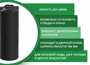 Вертикальная емкость N-700 (черный) 4