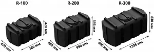 Пластиковая прямоугольная емкость R-100 (Черный) 5