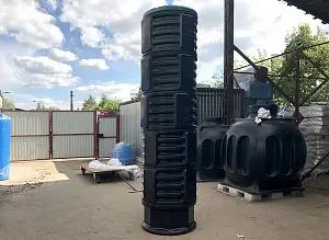 Пластиковый колодец связи КН-780/3000 с крышкой D780 мм 5