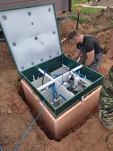 Септик Юнилос АСТРА-5-П (со встроенной емкостью и аварийной сигнализацией) 2