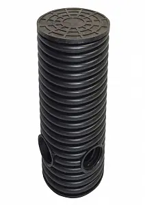 Дренажный колодец d575 h3000 с зеленой крышкой (отводы 160 мм) 1