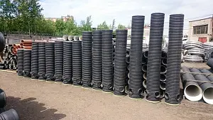 Дренажный колодец d315 h3000 с черной крышкой (отводы 160 мм) 4