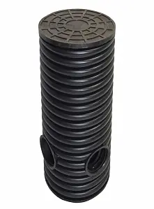 Дренажный колодец d575 h2500 с зеленой крышкой (отводы 110 мм) 1