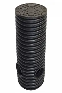 Дренажный колодец d575 h4000 с зеленой крышкой (отводы 110 мм) 1