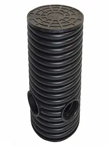 Дренажный колодец d575 h2000 с зеленой крышкой (отводы 110 мм) 1