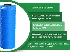 Вертикальная емкость N-600 (синий) 4
