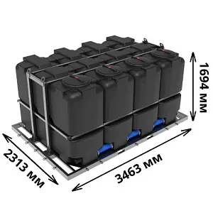 Кассета ЭкоПром ST 8000 л (4х2000) (Черный) 2