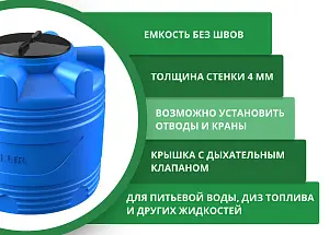 Вертикальная накопительная емкость V-200 (Синий) 3