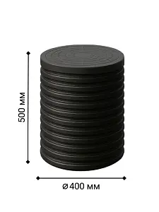 Колодец d400 h 500 с герметичным дном и крышкой 1