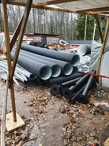 Труба гофрированная (SN4) 400/343 6м с раструбом 7