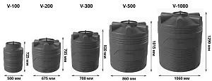 Вертикальная накопительная емкость V-500 (Черный) 4