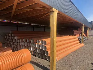 Труба PP SN14 315/271 6м с раструбом (рыжая) 10