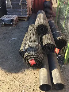 Геосетка дорожная 20кН/м, 2х50м, ячейка 40х40, 100м2 5