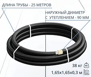 Труба ТВЭЛ-ЭКОПЭКС-2, 6 бар 2х25х2,3/90 мм (бухта 25 м) 2