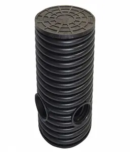 Дренажный колодец d575 h1500 с зеленой крышкой (отводы 110 мм) 1