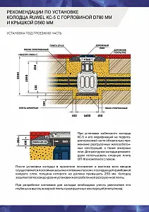 Пластиковый колодец связи КС-5 c доп. горловиной D780 мм без крышки 7