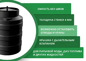 Вертикальная накопительная емкость V-100 (Черный) 3