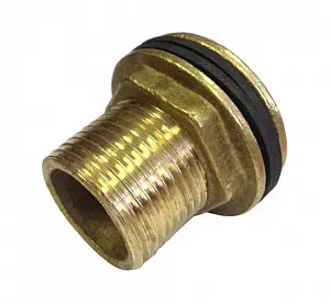 Отвод латунный для пластиковых емкостей 3/4" 1