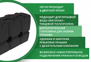 Пластиковая емкость ЭкоПром SK 2000 (Черный) 4 Пластиковая емкость ЭкоПром SK 2000 (Черный) 4