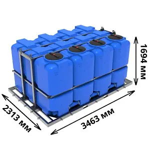 Кассета ЭкоПром ST 8000 л (4х2000) (Синий) 2
