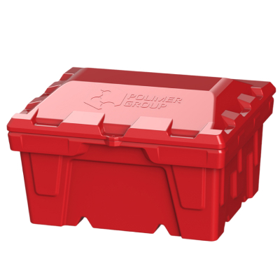Ящик с крышкой 250л (Красный)