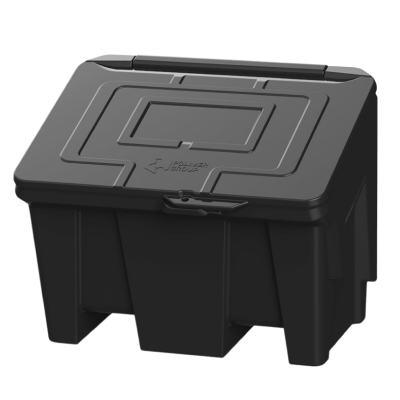 Ящик с крышкой 160л (Черный)