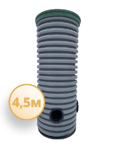 Дренажный колодец d460 h4500 с зеленой крышкой (отводы 110 мм)
