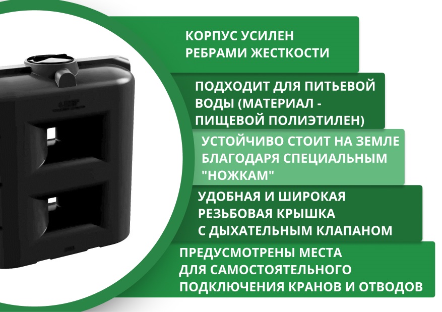 Пластиковая емкость SL-2000 (Черный) 2