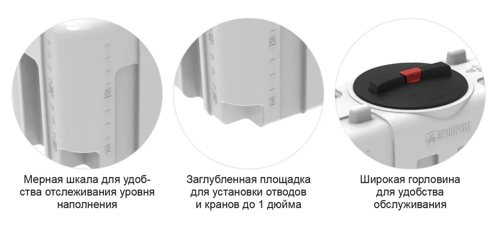 Пластиковая емкость ЭкоПром XS 300 (Белый) 5