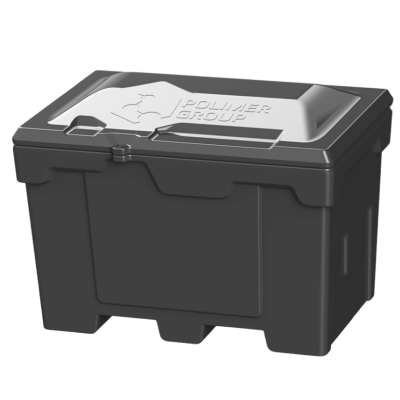 Ящик с крышкой 500л (Черный)