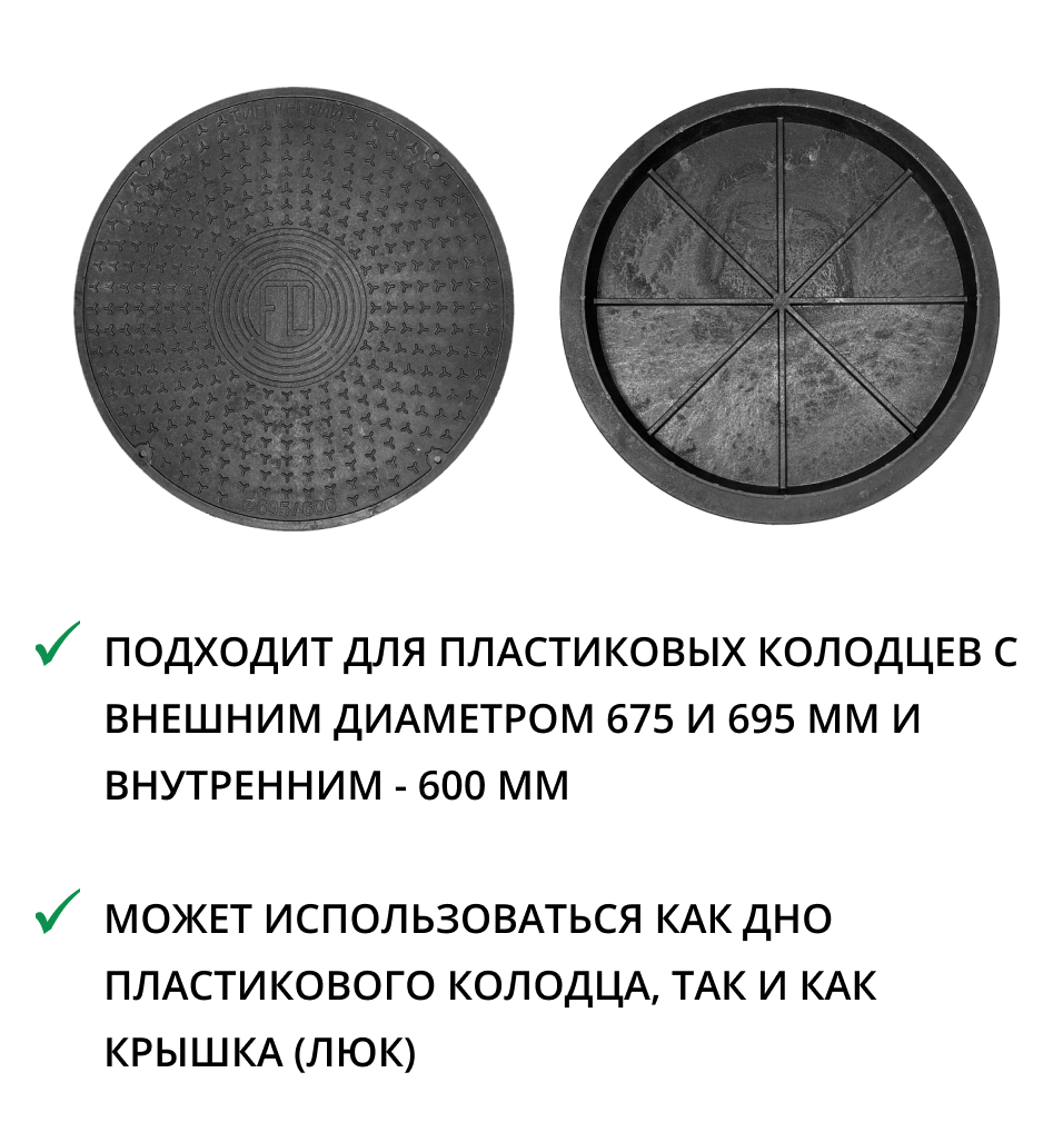 Дно-крышка d695 FD, черная 1